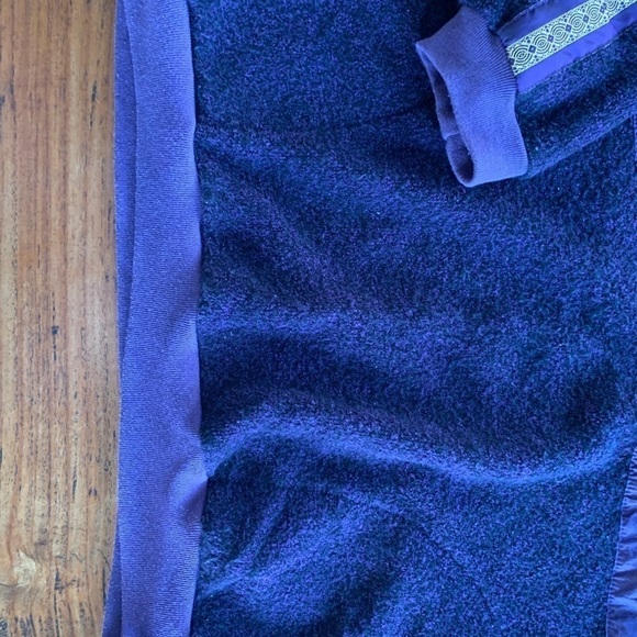 Vtg Purple and metallic gold oversized Rafael sweatshirt with pockets - Picture 8 of 10